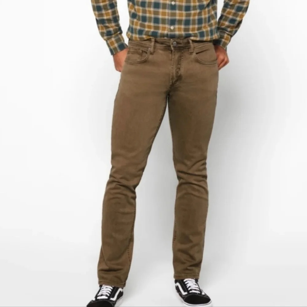 BlankNYC Men's Stanton Brown Straight Fit Jeans 32x32 Washed Denim brown